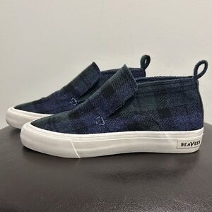 Seavees Blackwatch Plaid Huntington Middie Highlands Pull On Wool Flannel Shoes